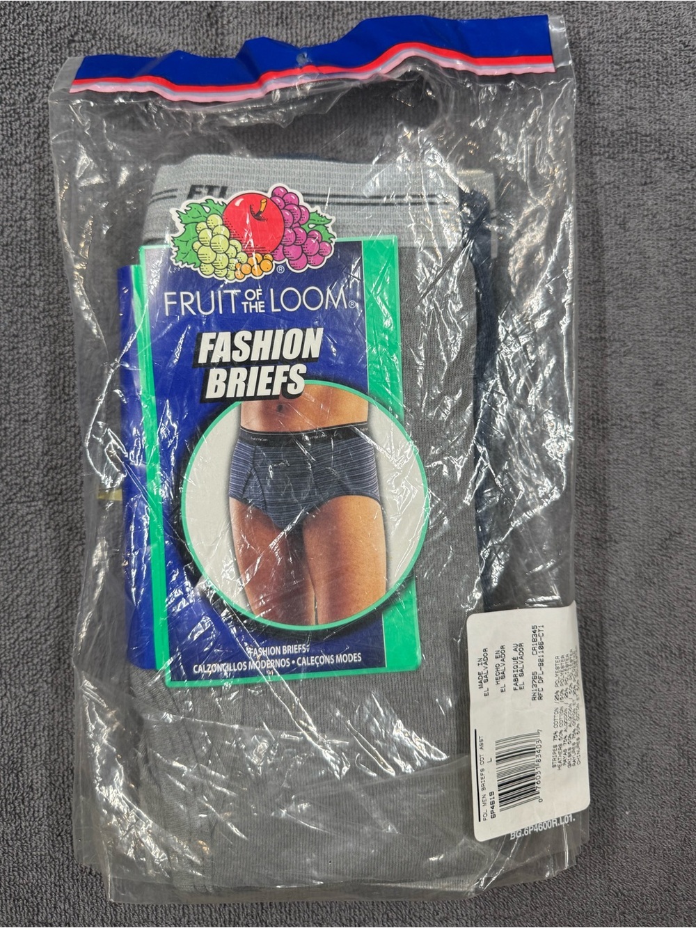 Vintage men's fruit of the loom fashion briefs - FTL waistband, three pairs